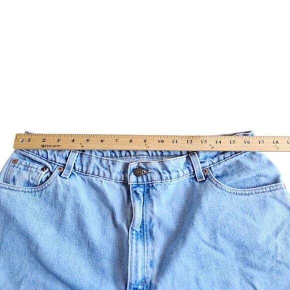 Vintage levis womens Sz 18 wash blue relax fit tapered leg 90s - Picture 6 of 10